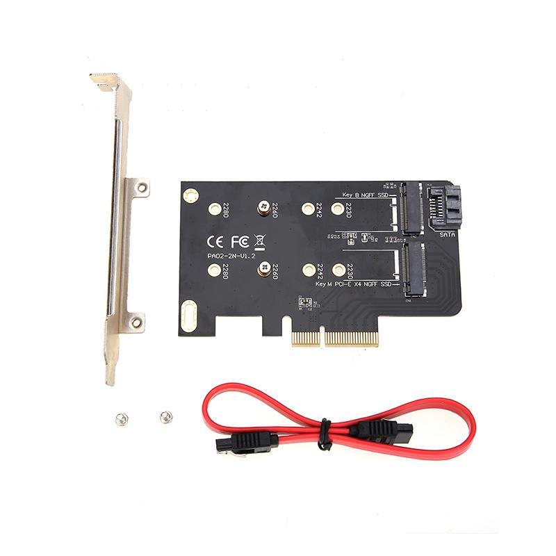 Simplecom EC412 Dual M.2 (B Key and M Key) to PCI-E x4 and SATA 6G Expansion Card Payday Deals