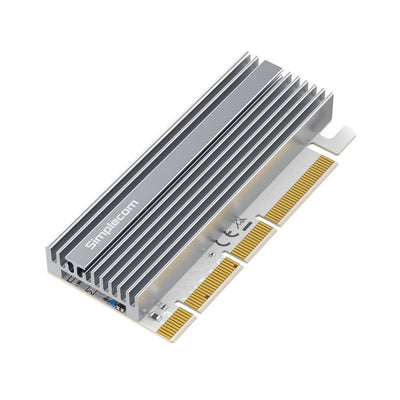 Simplecom EC415 NVMe M.2 SSD to PCIe x4 x8 x16 Expansion Card with Aluminium Heat Sink and RGB Light Payday Deals