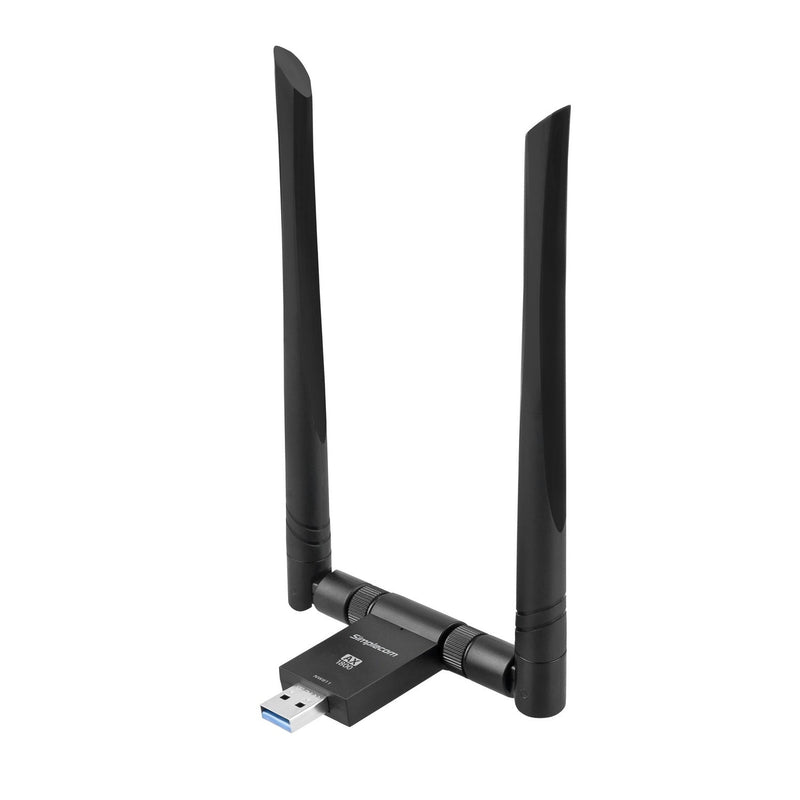 Simplecom NW811 AX1800 Dual Band WiFi 6 USB Adapter 802.11ax with 2x 5dBi High Gain Antennas Payday Deals