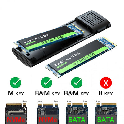 Simplecom SE516 NVMe / SATA Dual Protocol M.2 SSD Tool-Free USB-C Enclosure USB 3.2 Gen 2 10Gbps Payday Deals