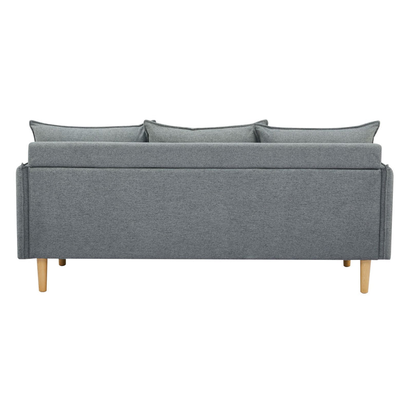 Sinatra 2 + 3 Seater Fabric Sofa Lounge Couch Dark Grey Payday Deals