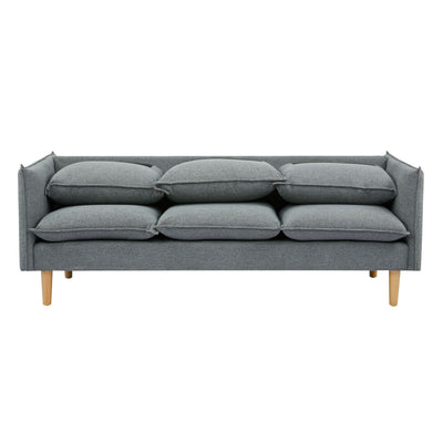 Sinatra 2 + 3 Seater Fabric Sofa Lounge Couch Dark Grey Payday Deals