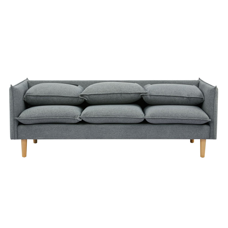 Sinatra 2 + 3 Seater Fabric Sofa Lounge Couch Dark Grey Payday Deals