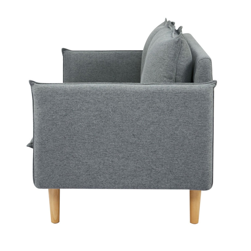 Sinatra 2 + 3 Seater Fabric Sofa Lounge Couch Dark Grey Payday Deals