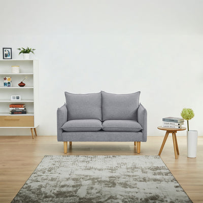 Sinatra 2 + 3 Seater Fabric Sofa Lounge Couch Grey Payday Deals