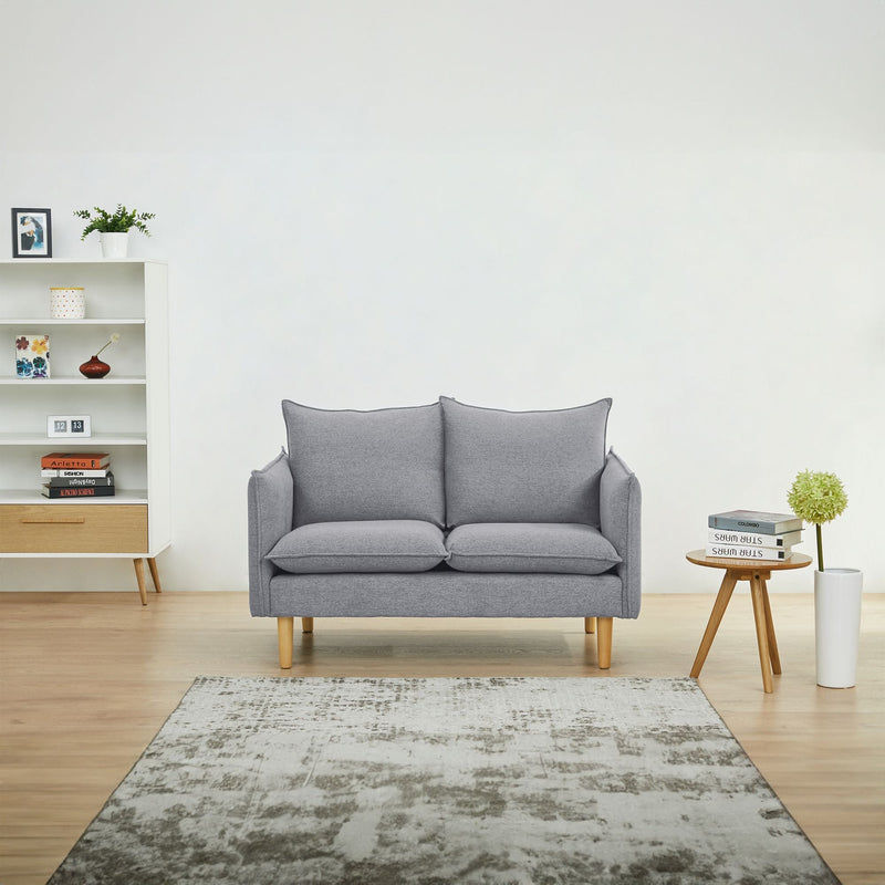 Sinatra 2 + 3 Seater Fabric Sofa Lounge Couch Grey Payday Deals