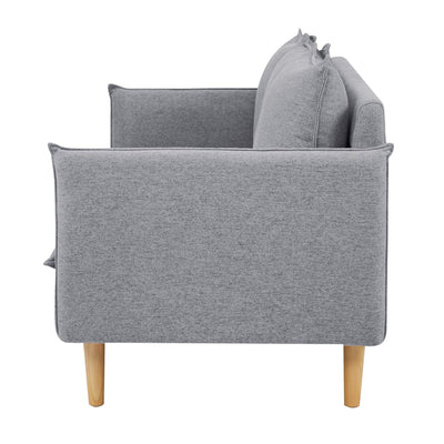 Sinatra 2 + 3 Seater Fabric Sofa Lounge Couch Grey Payday Deals