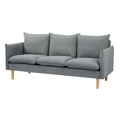 Sinatra 3 Seater Fabric Sofa Lounge Couch Dark Grey Payday Deals