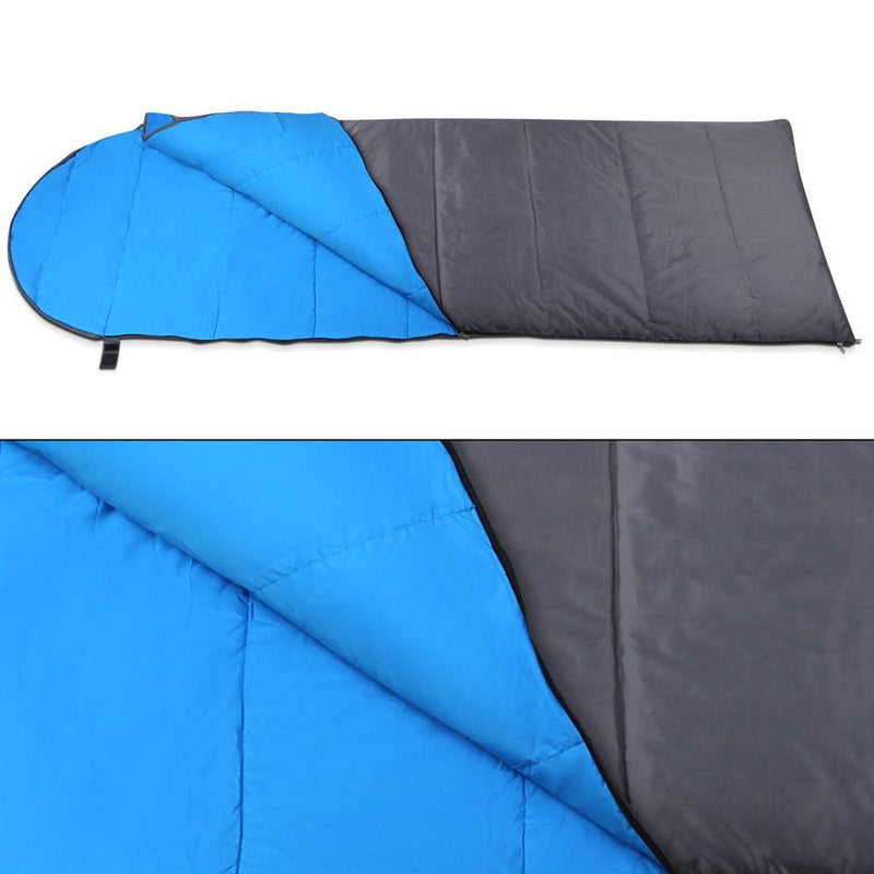 Single Thermal Micro Compact Sleeping Bag - Blue & Grey