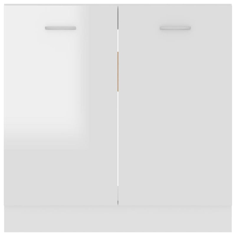 Sink Bottom Cabinet High Gloss White 80x46x81.5 cm Chipboard Payday Deals