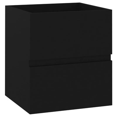 Sink Cabinet with Built-in Basin Black Engineered Wood Payday Deals