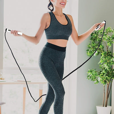 Skipping Rope Jump with Counter Smart Calorie Counting Adjustable Cable Ropeless Payday Deals