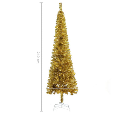 Slim Christmas Tree Gold 240 cm Payday Deals
