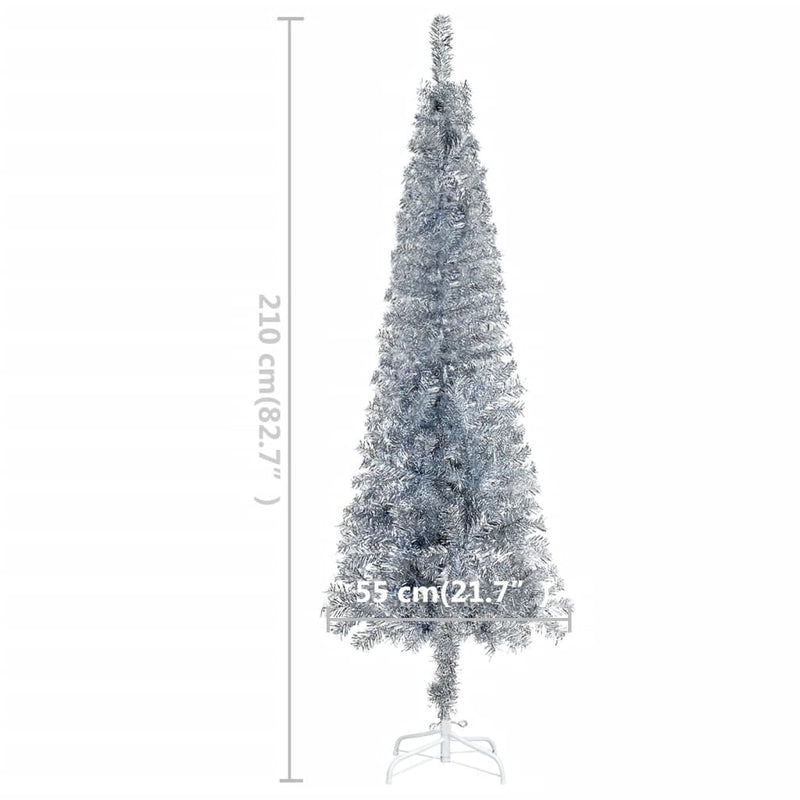 Slim Christmas Tree Silver 210 cm Payday Deals