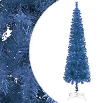 Slim Christmas Tree with LEDs&Ball Set Blue 150 cm Payday Deals