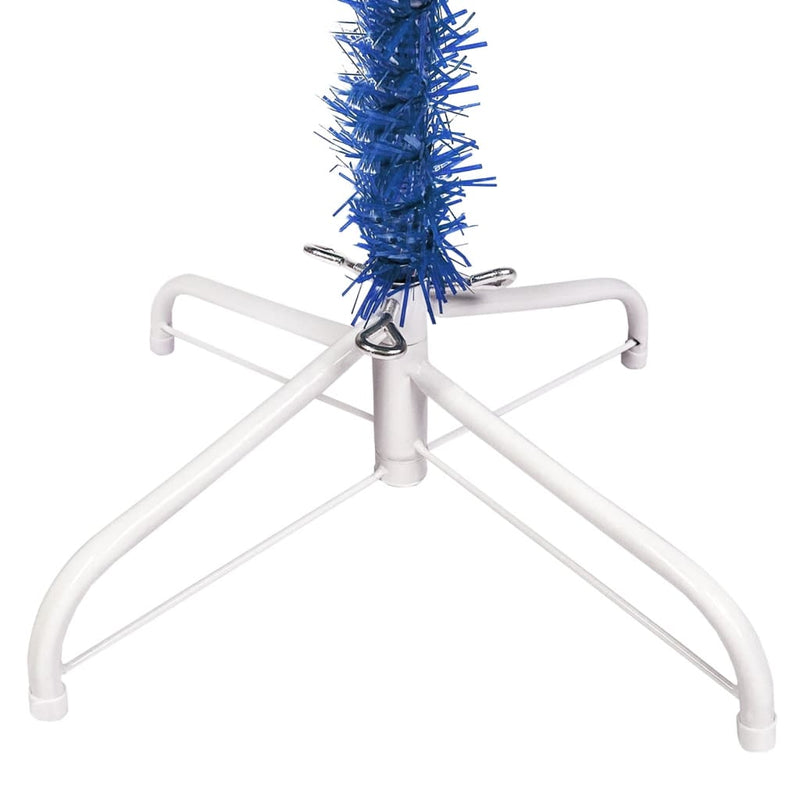 Slim Christmas Tree with LEDs&Ball Set Blue 180 cm Payday Deals