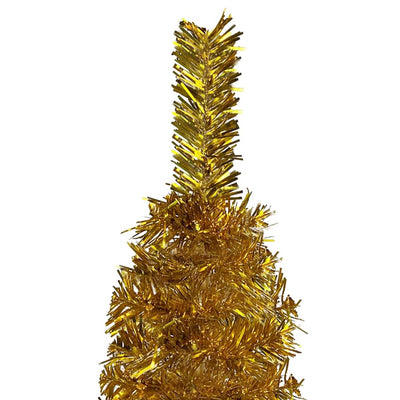 Slim Christmas Tree with LEDs&Ball Set Gold 120 cm Payday Deals