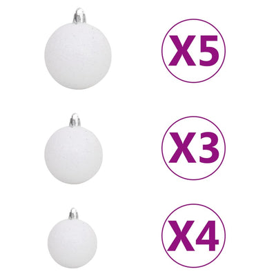 Slim Christmas Tree with LEDs&Ball Set Red 120 cm Payday Deals