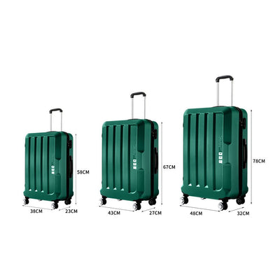 Slimbridge 20"24"28" 3PCS Luggage Set Suitcase Lock Travel Carry Bag Trolley TSA Payday Deals