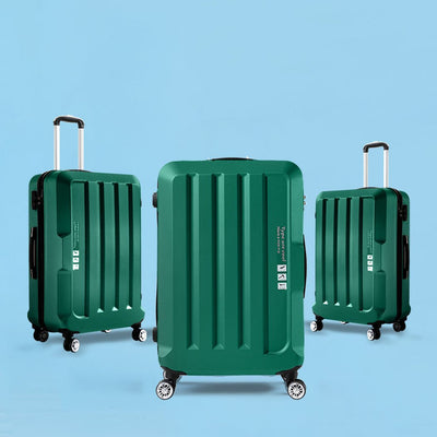 Slimbridge 20"24"28" 3PCS Luggage Set Suitcase Lock Travel Carry Bag Trolley TSA Payday Deals