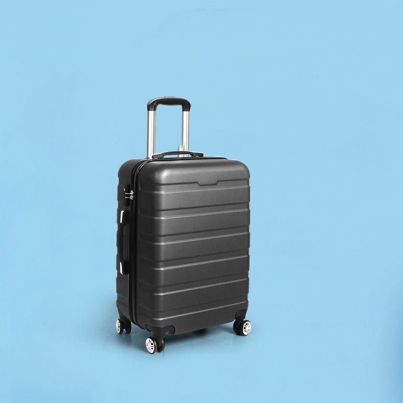 Slimbridge 20" Luggage Suitcase Trolley Travel Packing Lock Hard Shell Dark Grey Payday Deals