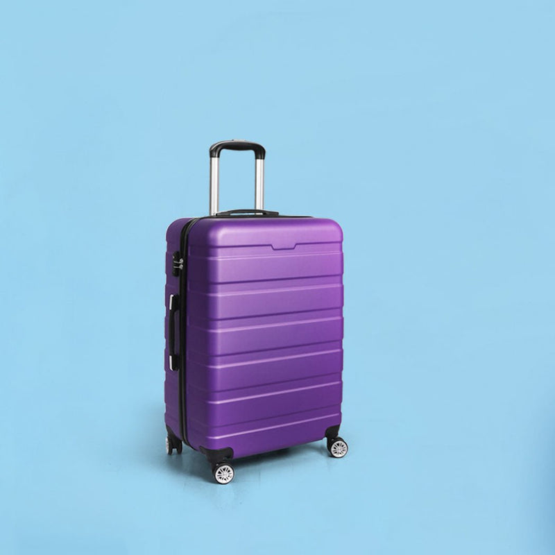 Slimbridge 20" Luggage Suitcase Trolley Travel Packing Lock Hard Shell Purple Payday Deals