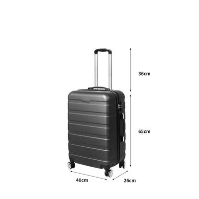 Slimbridge 24" Luggage Suitcase Trolley Travel Packing Lock Hard Shell Dark Grey Payday Deals