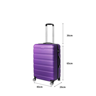 Slimbridge 24" Luggage Suitcase Trolley Travel Packing Lock Hard Shell Purple Payday Deals