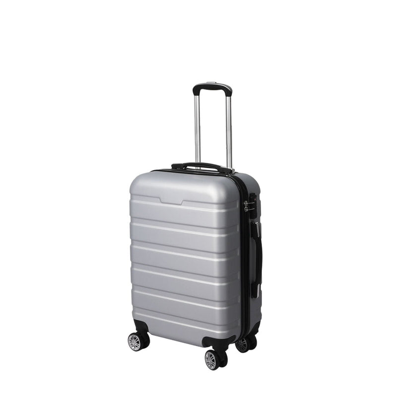 Slimbridge 24" Luggage Suitcase Trolley Travel Packing Lock Hard Shell Silver Payday Deals