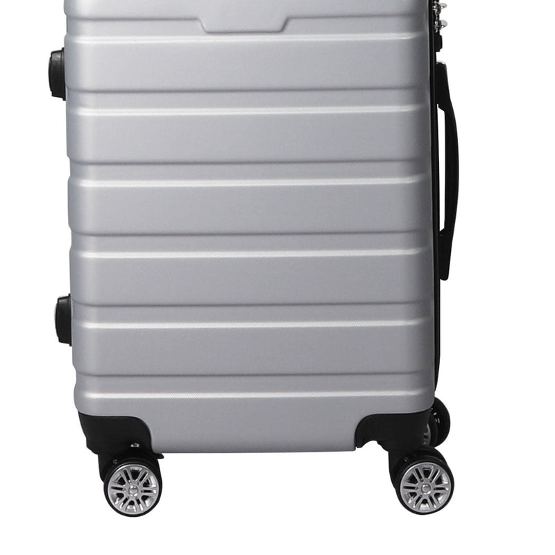 Slimbridge 24" Luggage Suitcase Trolley Travel Packing Lock Hard Shell Silver Payday Deals