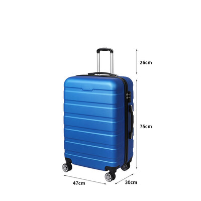 Slimbridge 28" Luggage Suitcase Trolley Travel Packing Lock Hard Shell Blue Payday Deals