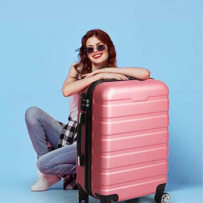 Slimbridge 28" Luggage Suitcase Trolley Travel Packing Lock Hard Shell Rose Gold Payday Deals