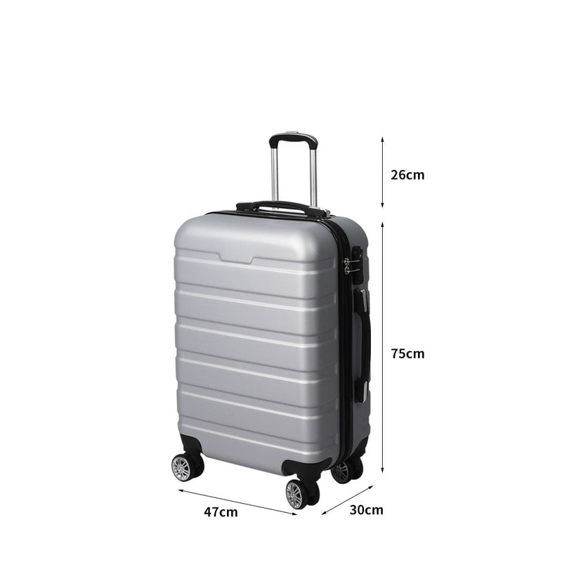 Slimbridge 28" Luggage Suitcase Trolley Travel Packing Lock Hard Shell Silver Payday Deals