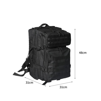 Slimbridge 45L Waterproof Backpack Military Hiking Camping Rucksack Outdoor Black Payday Deals