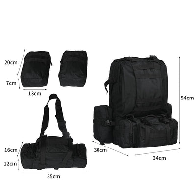 Slimbridge 56L Molle Backpack Military Tactical Detachable Camping Outdoor Bag Payday Deals