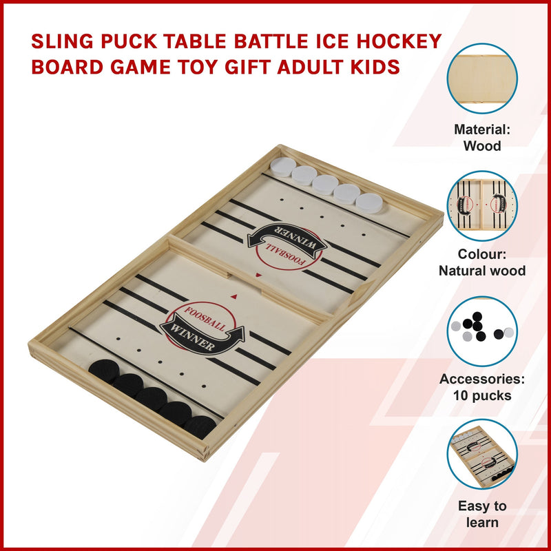 Sling Puck Table Battle Ice Hockey Board Game Toy Gift Adult Kids Payday Deals