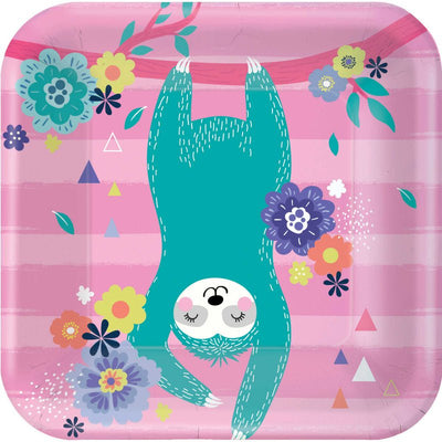 Sloth Party 16 Guest Let's Hang Birthday Deluxe Tableware Party Pack Payday Deals