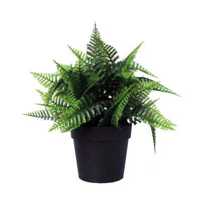Small Potted Artificial Persa Boston Fern Plant UV Resistant 20cm Payday Deals
