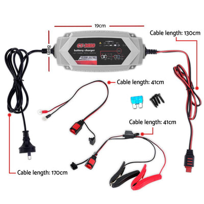 Smart Battery Charger 3.5A 12V 6V Automatic SLA AGM Car Truck Boat Motorcycle Caravan Payday Deals