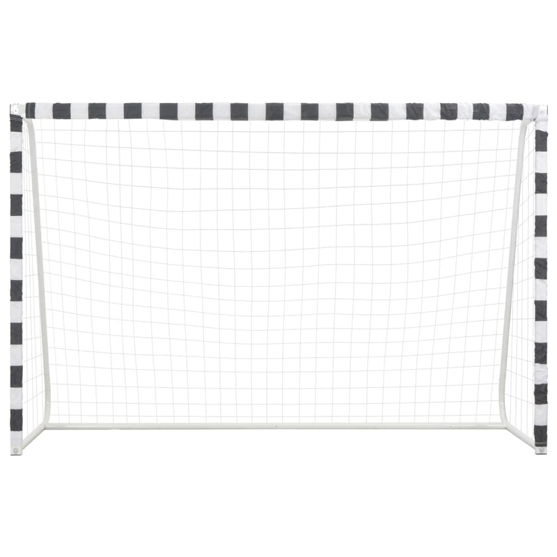 Soccer Goal 300x200x90 cm Metal Black and White Payday Deals