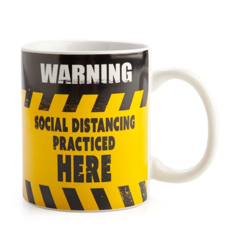 Social Distancing Warning Sign Coffee Mug Payday Deals