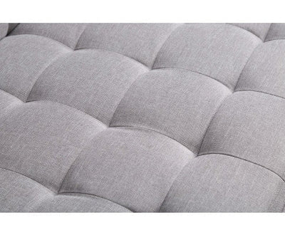 Sofa Bed 3 Seater Button Tufted Lounge Set for Living Room Couch in Fabric Grey Colour Payday Deals