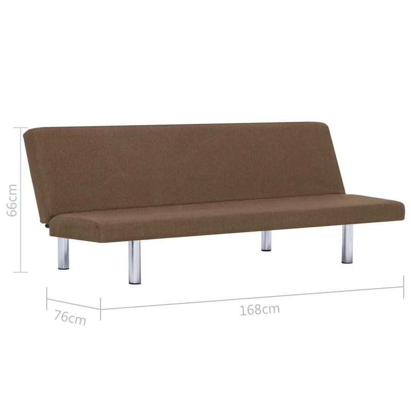 Sofa Bed Brown Polyester Payday Deals