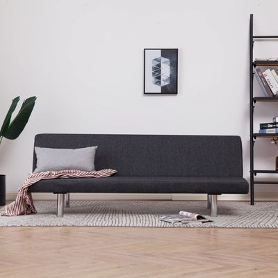 Sofa Bed Dark Grey Polyester Payday Deals
