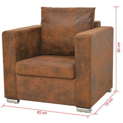 Sofa Set 2 Pieces Artificial Suede Leather Payday Deals
