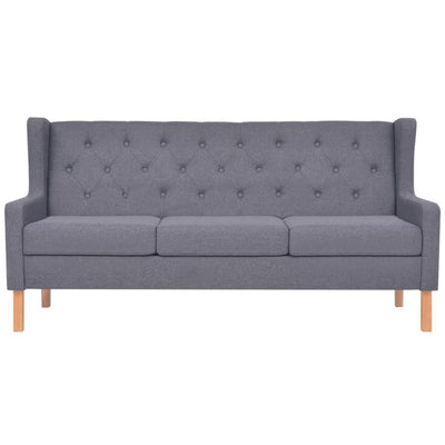 Sofa Set 2 Pieces Fabric Grey Payday Deals