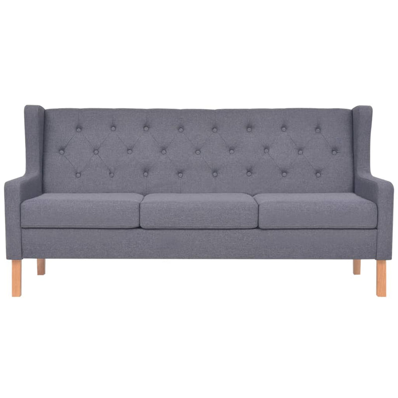 Sofa Set 2 Pieces Fabric Grey Payday Deals