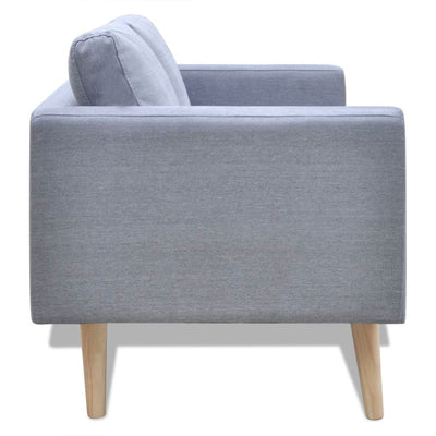 Sofa Set 2-Seater and 3-Seater Fabric Light Grey Payday Deals
