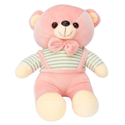 Soft Stuffed Toy Animal Plush Huggable Play Bear 40 Cm With Bow Tie Pink