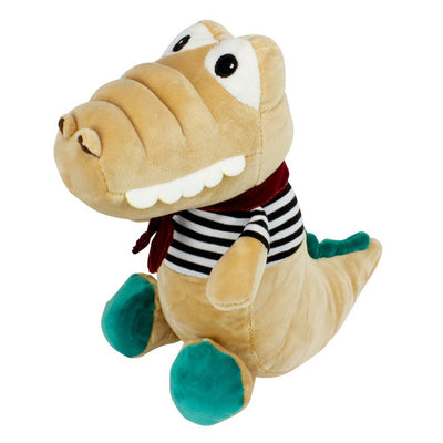 Soft Stuffed Toy Animal Plush Huggable Play Crocodile 28cm Beige